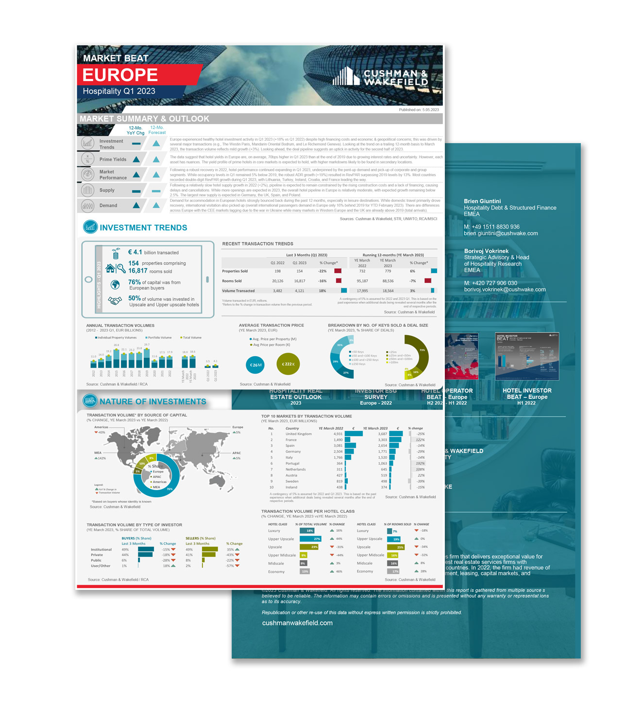 Europe Hospitality MarketBeat Q1 2023 report
