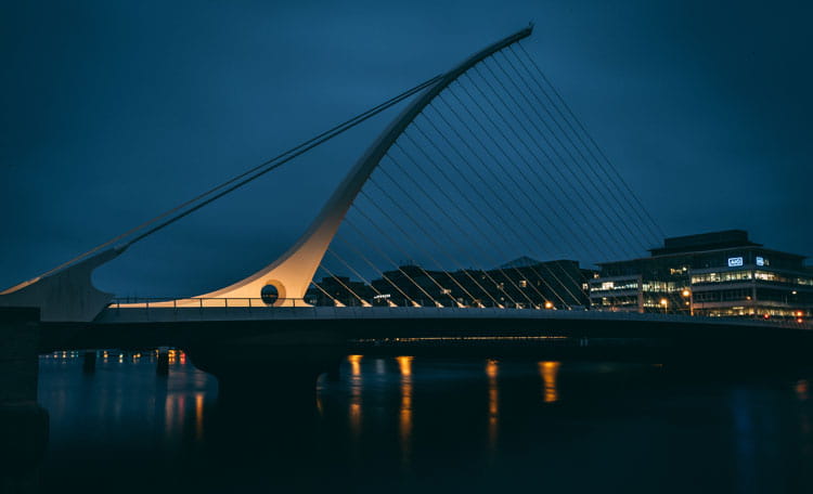 Samuel Beckett Bridge is a cable-stayed bridge in Dublin